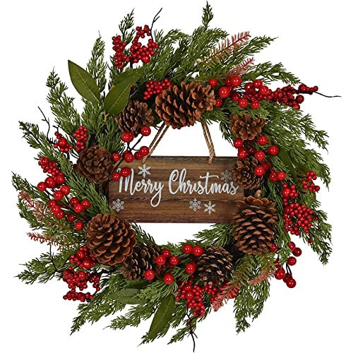 Festive Pinecone Berry Wreath - 20
