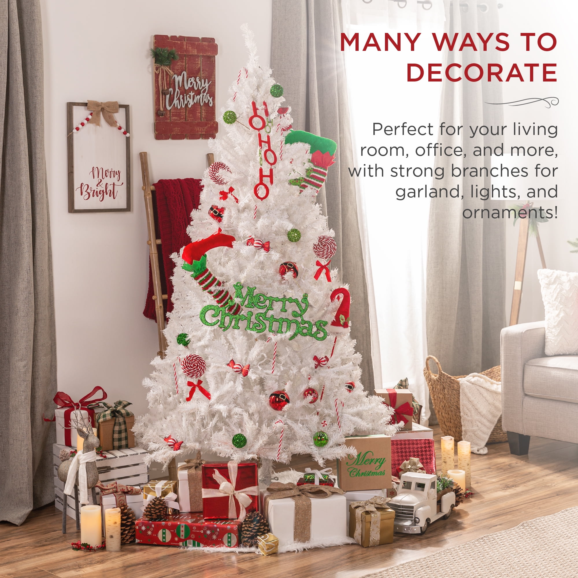 6ft Premium White Christmas Tree w/ 1,000 Tips