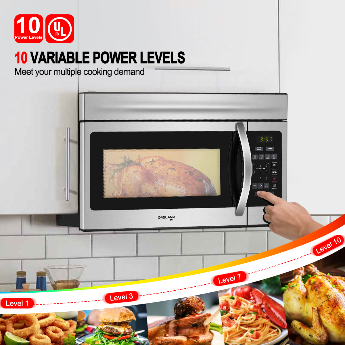 GASLAND Chef 30" Stainless Steel Over-the-Range Microwave