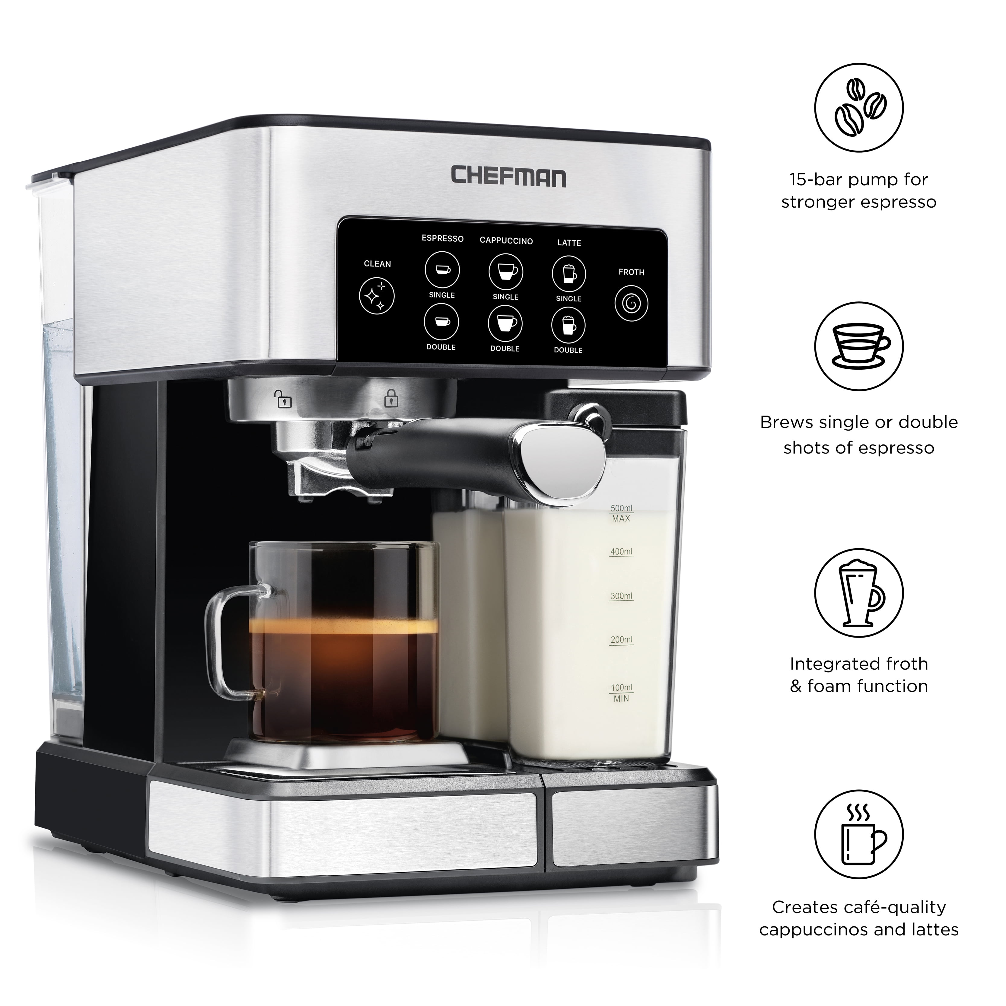 Espresso Machine for Barista-Style Cappuccinos and Lattes