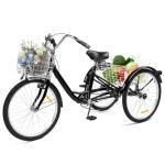 Ktaxon 7-Speed Adult Cargo Tricycle with Basket