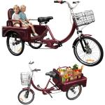 MOOITZ Adult Tricycle with Front Basket, Red