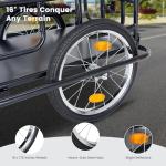 MOONCOOL Heavy-Duty Bike Cargo Trailer, 176 lbs Capacity