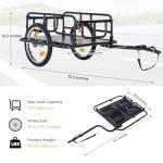 MOONCOOL Heavy-Duty Bike Cargo Trailer, 176 lbs Capacity