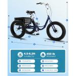 Thalorus 20-Inch Fat Tire Adult Tricycle