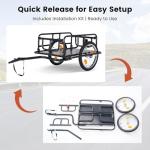 MOONCOOL Heavy-Duty Bike Cargo Trailer, 176 lbs Capacity