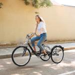 Ktaxon 7-Speed Adult Cargo Tricycle with Basket