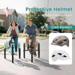 MOPHOTO 7-Speed Adult Mountain Tricycle with Basket