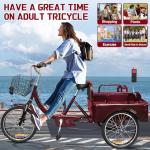 MOOITZ Adult Tricycle with Front Basket, Red