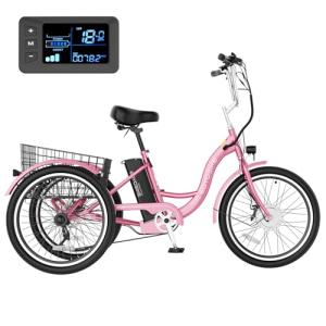 MOONCOOL Electric Tricycle for Adults with Removable Battery