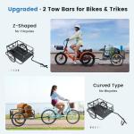 MOONCOOL Foldable Bike Cargo Trailer - 176 lbs Capacity