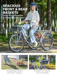 VIRIBUS 7-Speed Adult Tricycle with Baskets