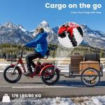 MOONCOOL Foldable Bike Cargo Trailer - 176 lbs Capacity