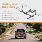 LILYPELLE Heavy-Duty Hitch-Mount Trike Rack