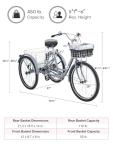 VIRIBUS 7-Speed Adult Tricycle with Baskets