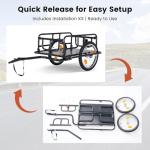 MOONCOOL Foldable Bike Cargo Trailer - 176 lbs Capacity