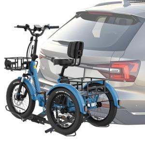 ABORON Heavy-Duty Hitch Rack for Fat Tire Trikes