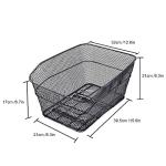 ANZOME Heavy-Duty Rear Bike Basket with Cover