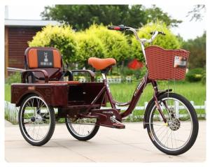 20-Inch 3-Wheel Tricycle for Cargo and Passengers
