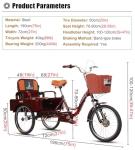20-Inch 3-Wheel Tricycle for Cargo and Passengers