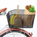 ANZOME Heavy-Duty Rear Bike Basket with Cover