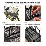 ANZOME Heavy-Duty Rear Bike Basket with Cover
