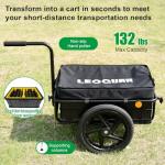 LEOGUAR Universal Bike Cargo Trailer with Quick-Release Wheels