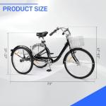Ktaxon Adult Cargo Tricycle with Large Basket