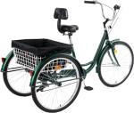 TUOKE 24-Inch Adult Trike with Cargo Basket