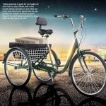 TUOKE 24-Inch Adult Trike with Cargo Basket