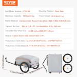 VEVOR Heavy-Duty Bike Cargo Trailer with Waterproof Cover