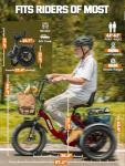 ESKUTE 1200W Folding Electric Trike for Adults