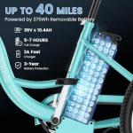 MOONCOOL Adult Electric Tricycle with Removable Battery