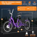 MOPHOTO Adult Electric Tricycle with 750W Motor
