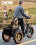 PUCKIPUPPY 960W Electric Adult Tricycle, 20MPH