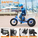 MOPHOTO 16" Electric Tricycle for Beginners