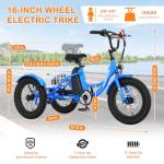 MOPHOTO 16" Electric Tricycle for Beginners