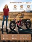 QRONGE 960W Folding Electric Tricycle for Adults