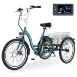 EOYOBIKE 350W Adult Electric Tricycle with Basket