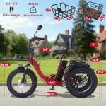 Ontrip 750W Folding Electric Tricycle for Adults