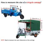 All-Season Electric Cargo Trike Canopy Cover