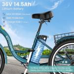 EOYOBIKE 350W Adult Electric Tricycle with Basket