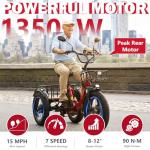 Ontrip 750W Folding Electric Tricycle for Adults