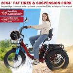 Ontrip 750W Folding Electric Tricycle for Adults