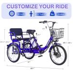 MENGFANMIN 700W Electric Tricycle for Adults