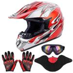OUMURS Adult Off-Road Helmet with Goggles & Gloves