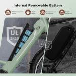 Jasion 26" Electric Bike with Removable Battery