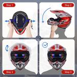 OUMURS Adult Off-Road Helmet with Goggles & Gloves