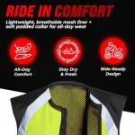 High Visibility Motorcycle Safety Vest for Riders
