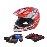 OUMURS Adult Off-Road Helmet with Goggles & Gloves